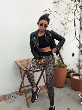 Starlow High-Waist Leopard Print Leggings - Brown